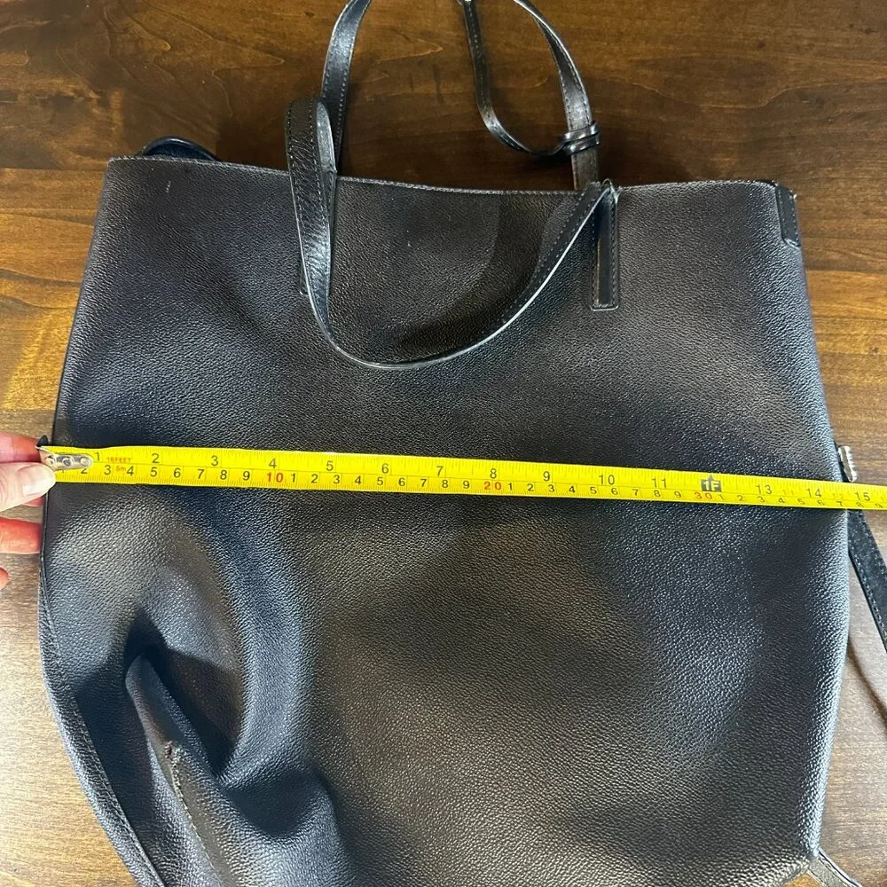 MICHAEL Michael Kors Hayley Large Convertible Tote & Zip Pouch - Black Leather - Picture 4 of 12